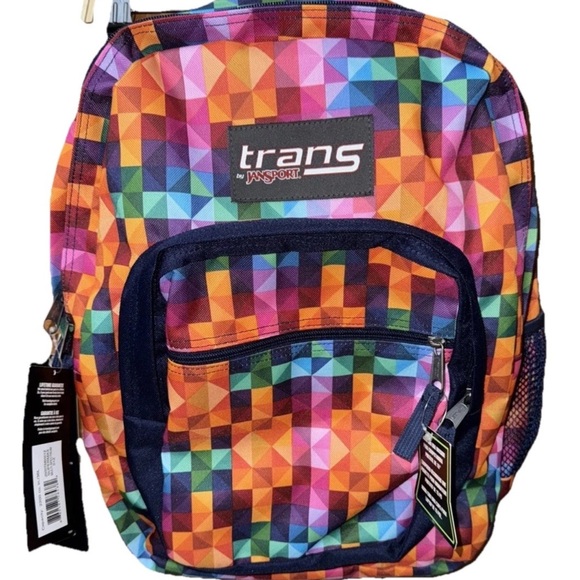 NWT Trans Jansport Galaxy Backpack Supermax Multicolor USA School College - Picture 1 of 5
